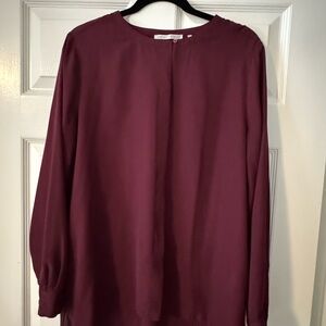 Violet & Claire Deep Burgundy Blouse